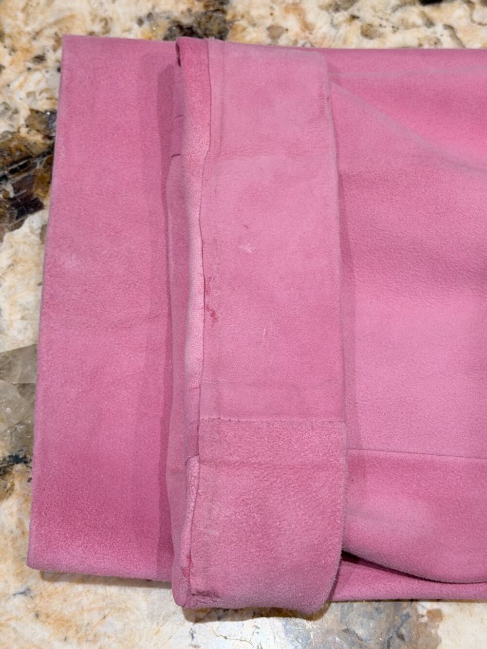 Ralph Lauren Black Label 100% Suede Straight Leg Pants Sz 6 Pink Berry Mid Rise - Picture 12 of 15